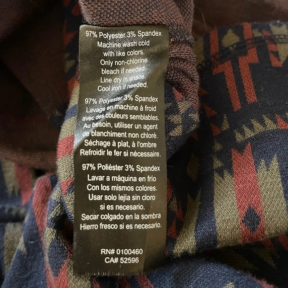 Women’s Kavu Aztec print pullover drawstring mock neck sweatshirt Small - Picture 6 of 6